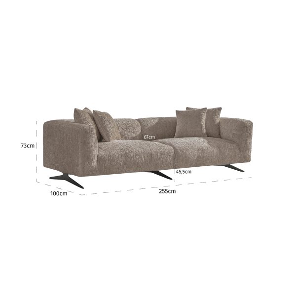 Bank Hoxton 3-zits (Be Lovely 170 Beige) - Afbeelding 3