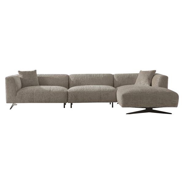 Bank Hoxton 3-zits + lounge rechts (Be Lovely 170 Beige) - Afbeelding 2