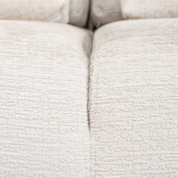 Bank Lund 3-zits + ottoman links cream fusion (Fusion cream 02) - Afbeelding 7