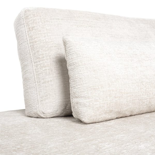 Bank Lund 3-zits + ottoman links cream fusion (Fusion cream 02) - Afbeelding 8