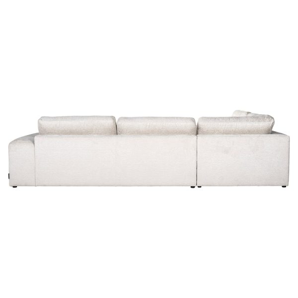 Bank Lund 3-zits + ottoman links cream fusion (Fusion cream 02) - Afbeelding 3