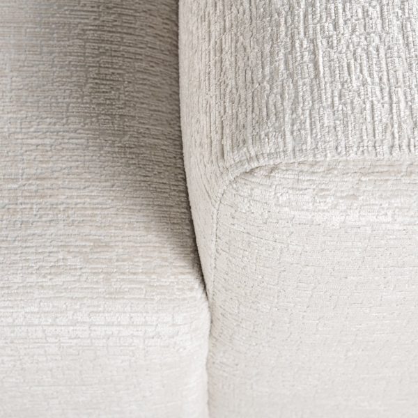 Bank Lund 3-zits + ottoman links cream fusion (Fusion cream 02) - Afbeelding 6