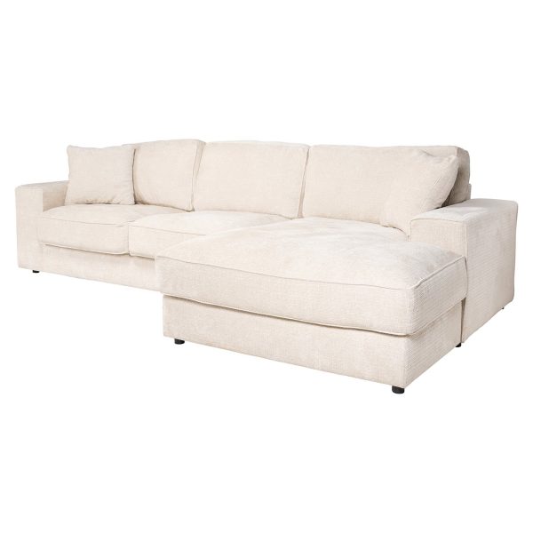 Sofa Santos 2,5-seater + lounge right beige niagara (Niagara 902 beige Chenille) - Afbeelding 8