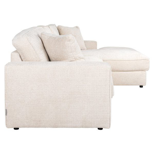 Sofa Santos 2,5-seater + lounge right beige niagara (Niagara 902 beige Chenille) - Afbeelding 2