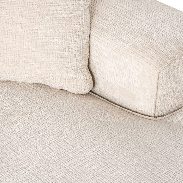 Sofa Santos 2,5-seater + lounge right beige niagara (Niagara 902 beige Chenille) - Afbeelding 7
