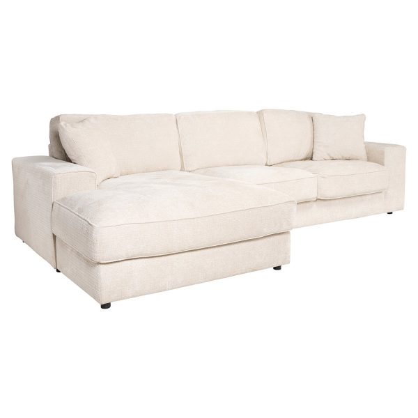 Sofa Santos lounge left + 2,5-seater beige niagara (Niagara 902 beige Chenille) - Afbeelding 8