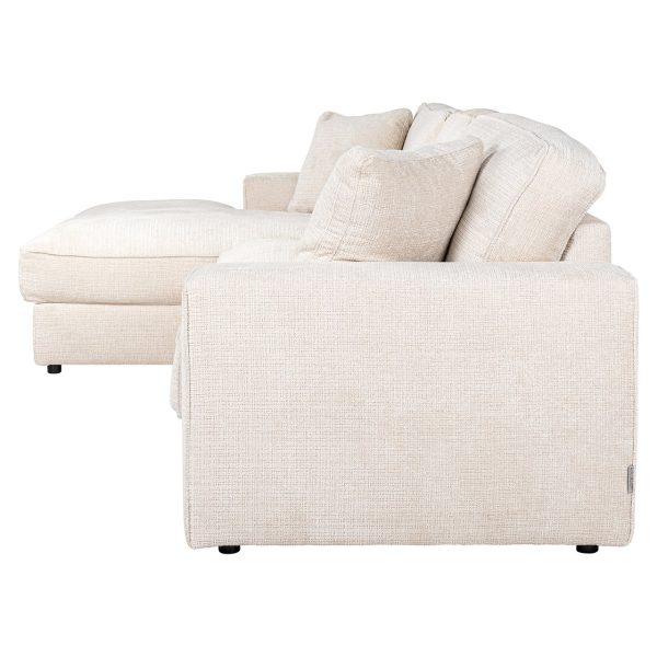 Sofa Santos lounge left + 2,5-seater beige niagara (Niagara 902 beige Chenille) - Afbeelding 2