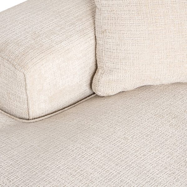 Sofa Santos lounge left + 2,5-seater beige niagara (Niagara 902 beige Chenille) - Afbeelding 7