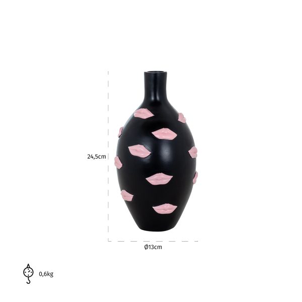 Vaas Kisses zwart groot (Black) - Afbeelding 2