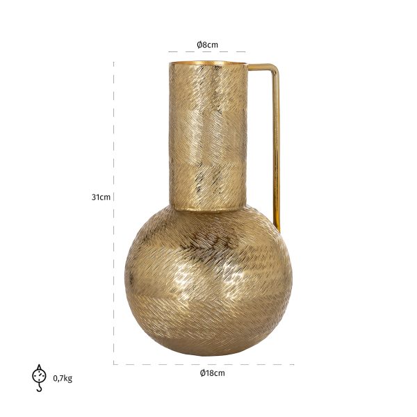 Vaas Leia klein goud (Gold) - Afbeelding 2