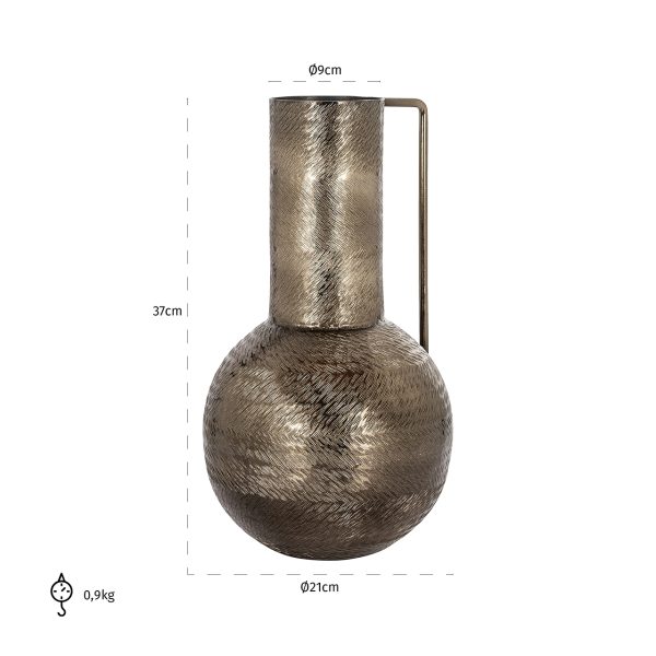 Vaas Leia groot rookzwart (Smoke) - Afbeelding 2