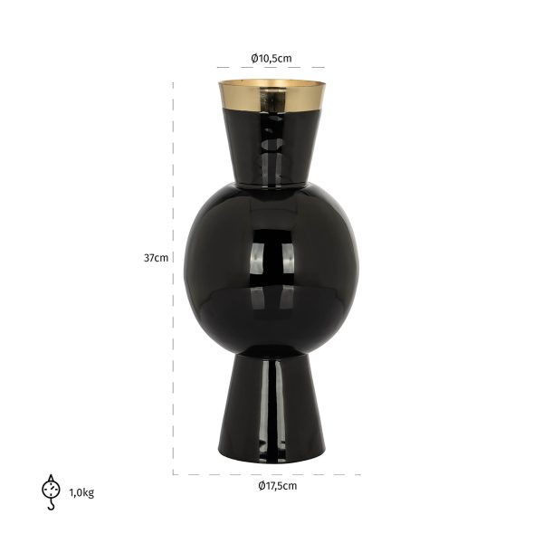 Vaas Florence (Black/gold) - Afbeelding 2