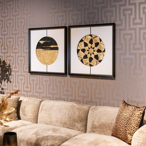 Wall art Sun (Black/gold) - Afbeelding 4
