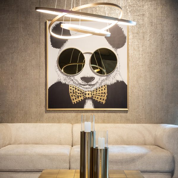 Wall art shiny Panda (Black/gold) - Afbeelding 4