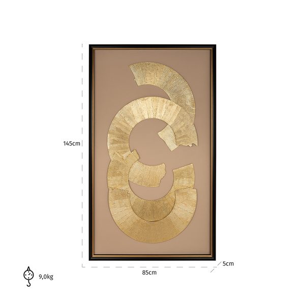 Wall art Eden (Black/gold) - Afbeelding 3