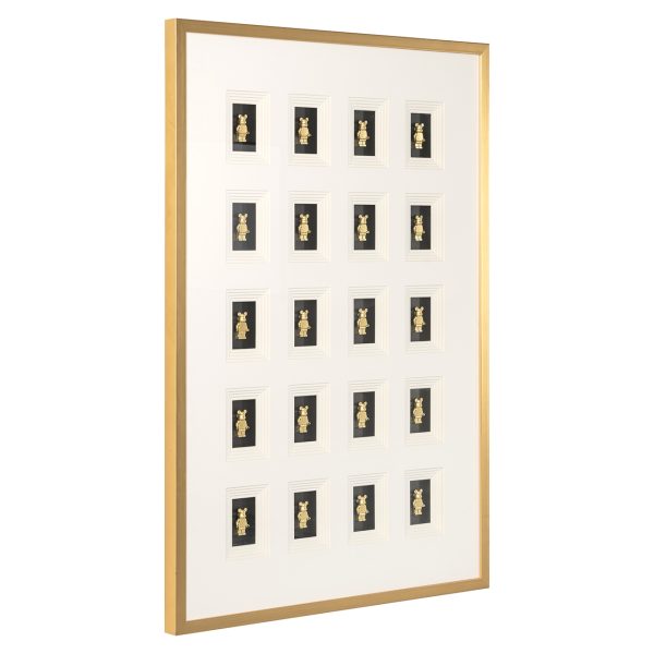 Wall art Bear block 3D (Black/gold) - Afbeelding 2
