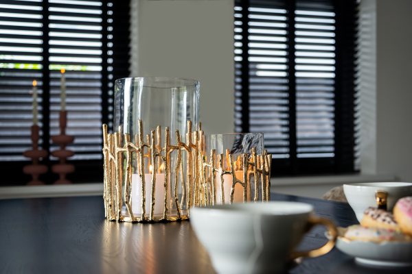 Windlicht Loretta groot (Gold) - Afbeelding 7