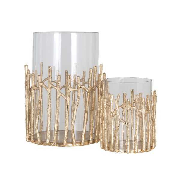 Windlicht Loretta groot (Gold) - Afbeelding 3