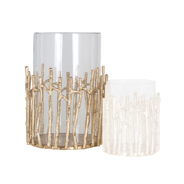 Windlicht Loretta groot (Gold) - Afbeelding 4