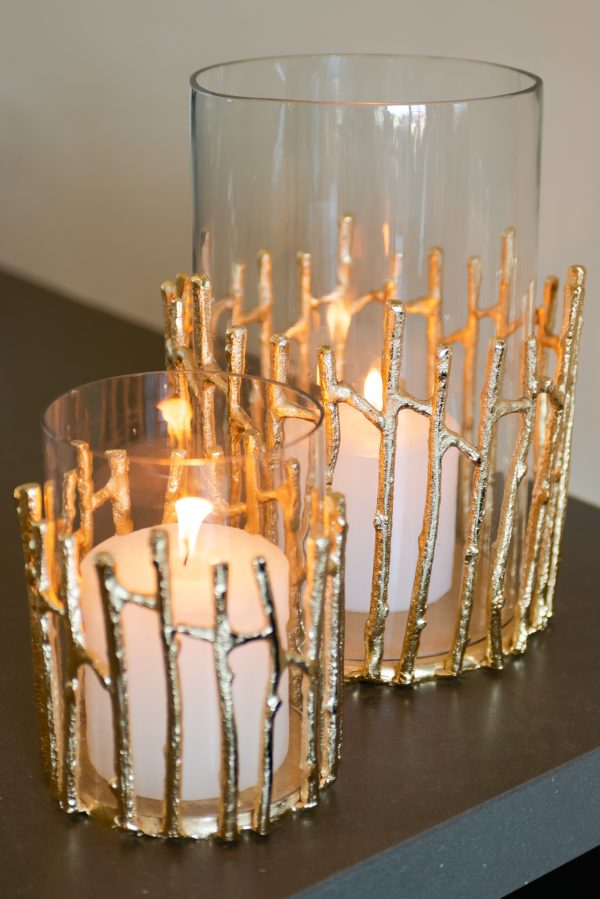 Windlicht Loretta groot (Gold) - Afbeelding 9