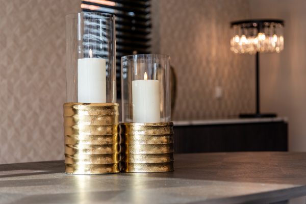 Windlicht Bodil klein (Gold) - Afbeelding 5