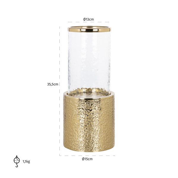 Windlicht Marlou klein (Gold) - Afbeelding 2