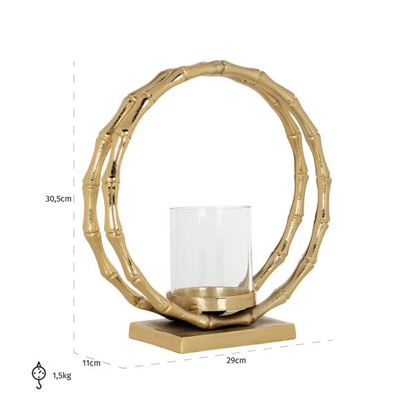 Windlicht Merlyn groot (Gold) - Afbeelding 4
