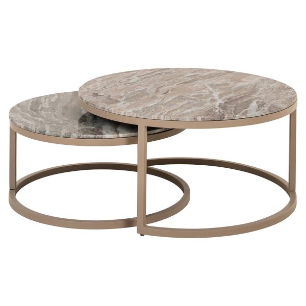 Salontafel Fairfax set van 2 (Stone) - Afbeelding 2