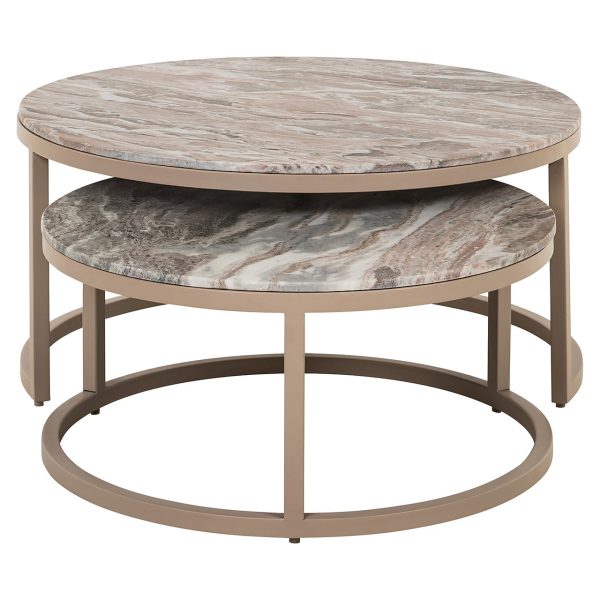 Salontafel Fairfax set van 2 (Stone) - Afbeelding 3