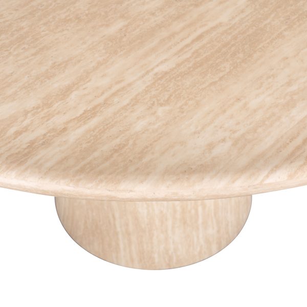 Eettafel Fictus 140Ø faux travertine (Beige) - Afbeelding 4