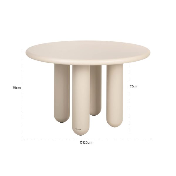 Eettafel Calma 120Ø (Beige) - Afbeelding 4