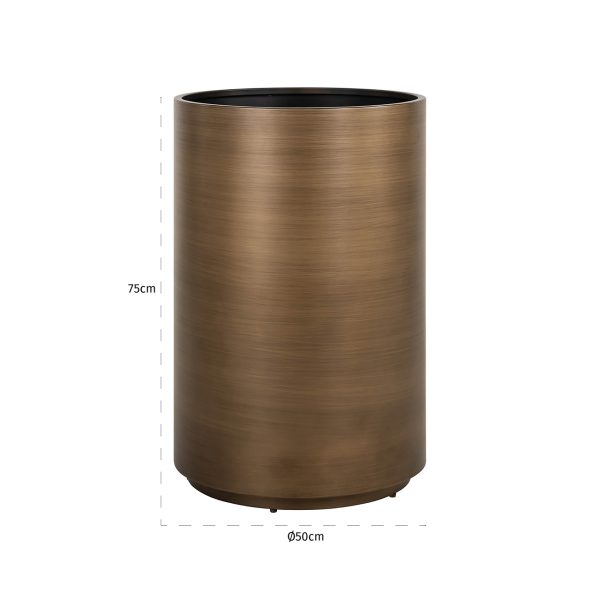 Plantenbak Dira 50Ø (Brushed Gold) - Afbeelding 2