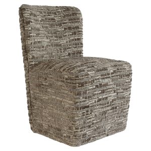 Stoel Lorain met wieltjes greige dalia (Dalia 45 Greige)