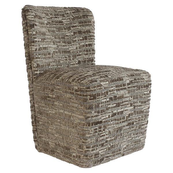 Stoel Lorain met wieltjes greige dalia (Dalia 45 Greige)