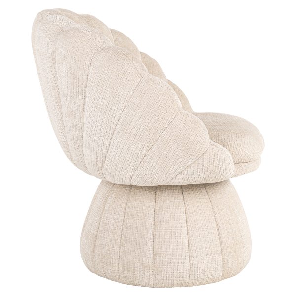 Fauteuil Blossom beige chenille (Niagara 902 beige Chenille) - Afbeelding 2