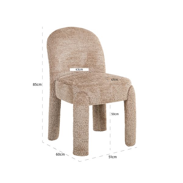 Eetkamerstoel Brandi lovely beige (set van 2) (Be Lovely 170 Beige) - Afbeelding 5