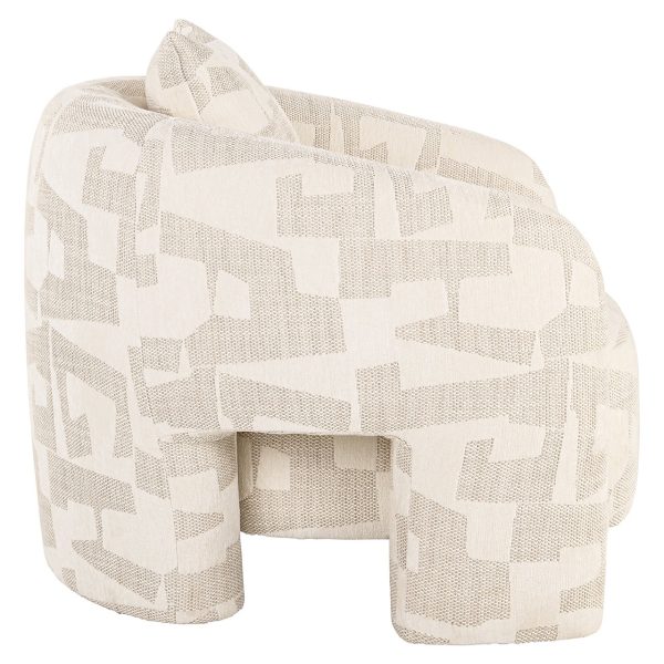 Lounge fauteuil Tuscany beige graffic (Beige graffic) - Afbeelding 2