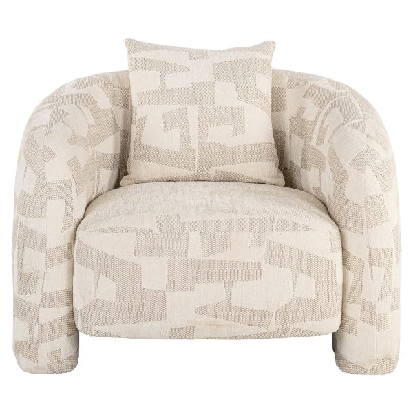 Lounge fauteuil Tuscany beige graffic (Beige graffic) - Afbeelding 4