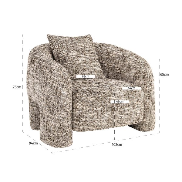 Lounge fauteuil Tuscany brown omara (Brown omara) - Afbeelding 5