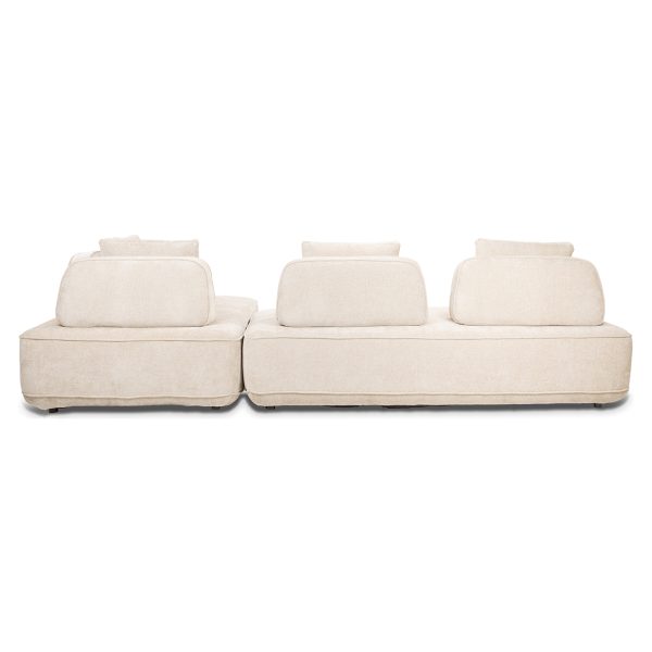 Bank Tudor met losse rugeleuning cream unicorn (Unicorn 11 cream) - Afbeelding 3