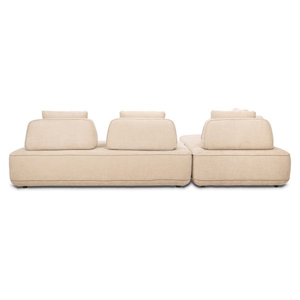 Bank Tudor met losse rugleuning sand olympus (Sand olympus) - Afbeelding 3