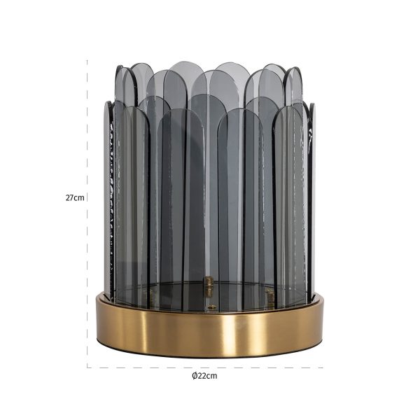 Windlicht Daisey klein (Smoke) - Afbeelding 2