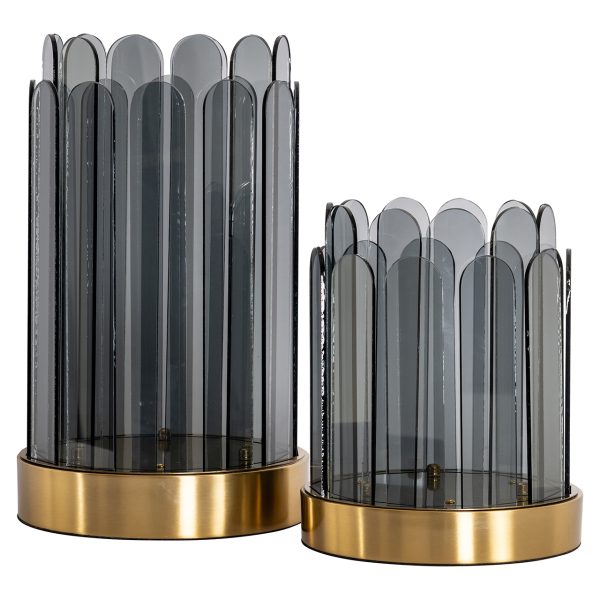 Windlicht Daisey klein (Smoke) - Afbeelding 3