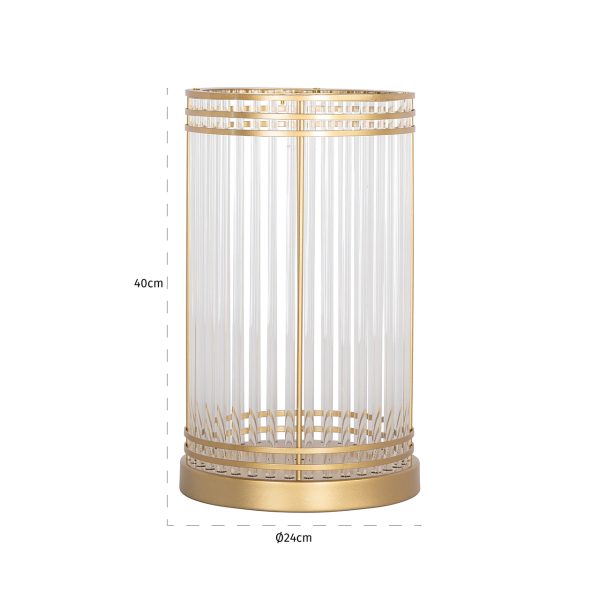 Windlicht Dyara groot (Gold) - Afbeelding 2