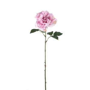 Rose Flower Lilac Rose Spray With Leaves (set of 12)