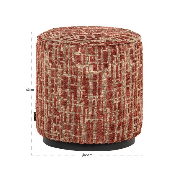 Poef Lexie 45Ø terra dalia (Dalia 511 Terra) - Afbeelding 2