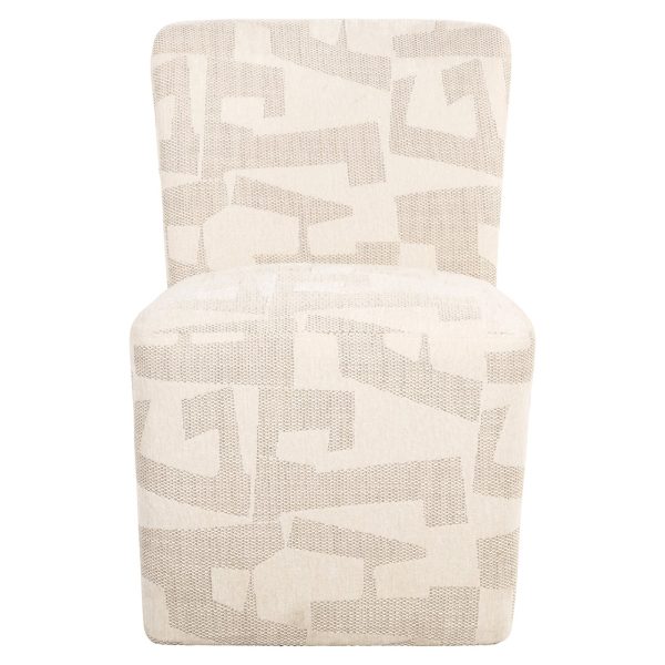 Stoel Lorain met wieltjes beige graffic (Beige graffic) - Afbeelding 4
