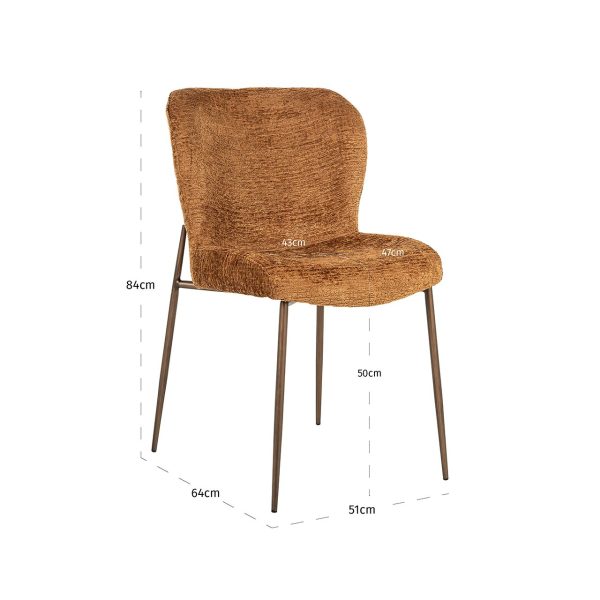 Stoel Odarby cognac fusion (set van 2) (Fusion cognac 28) - Afbeelding 5