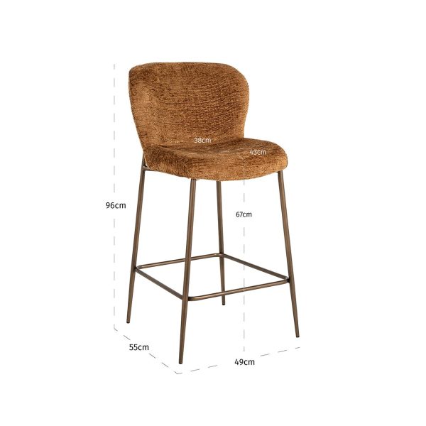 Counterstoel Odarby cognac fusion (Fusion cognac 28) - Afbeelding 5