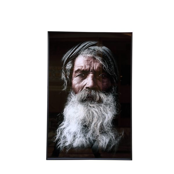 Melani Glass Art Wall Picture Indian Men